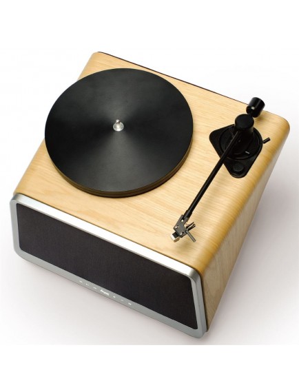 HYM Originals Seed Dahili Bluetooth Hoparlörlü 80W RMS Retro Pikap Plakçalar Aux, RCA Çıkışlı All-in-One Hi-Fi Ses Sistemi, Meşe Ağacı