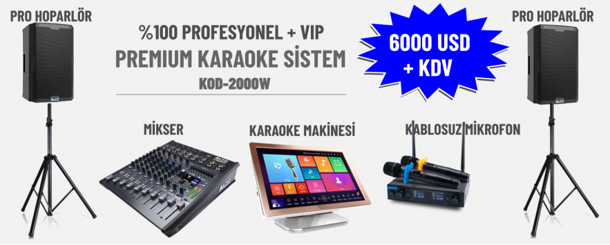 Premium Karaoke Ses Sistemi KOD-2000W
