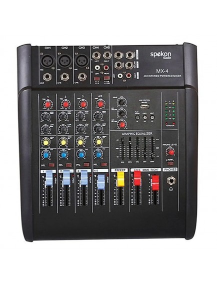 Spekon MX-8B 8 Kanal Power Mikser 2x350 Watt